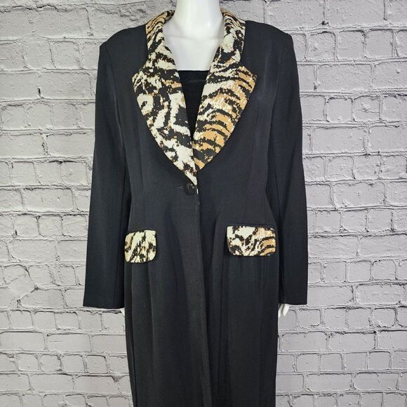 Vintage Design Today Full Length Single Button Cardigan, Women's XL - Picture 2 of 13
